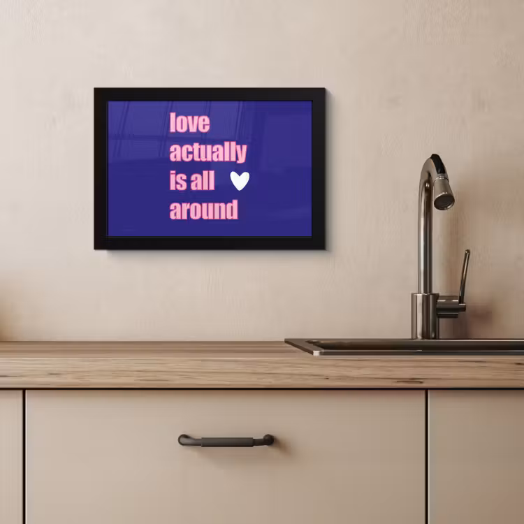 Cuadros enmarcados - Texto - San Valentín - Amor - Azul — 3