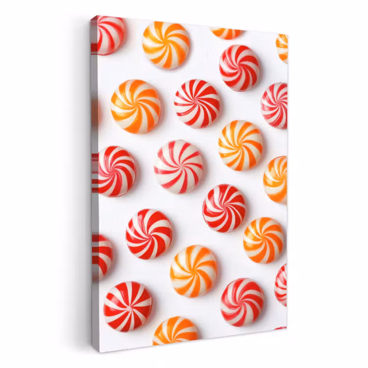KitchenYeah - Cocina - Lienzo - Caramelo - Patrón - Rojo - Naranja — 1