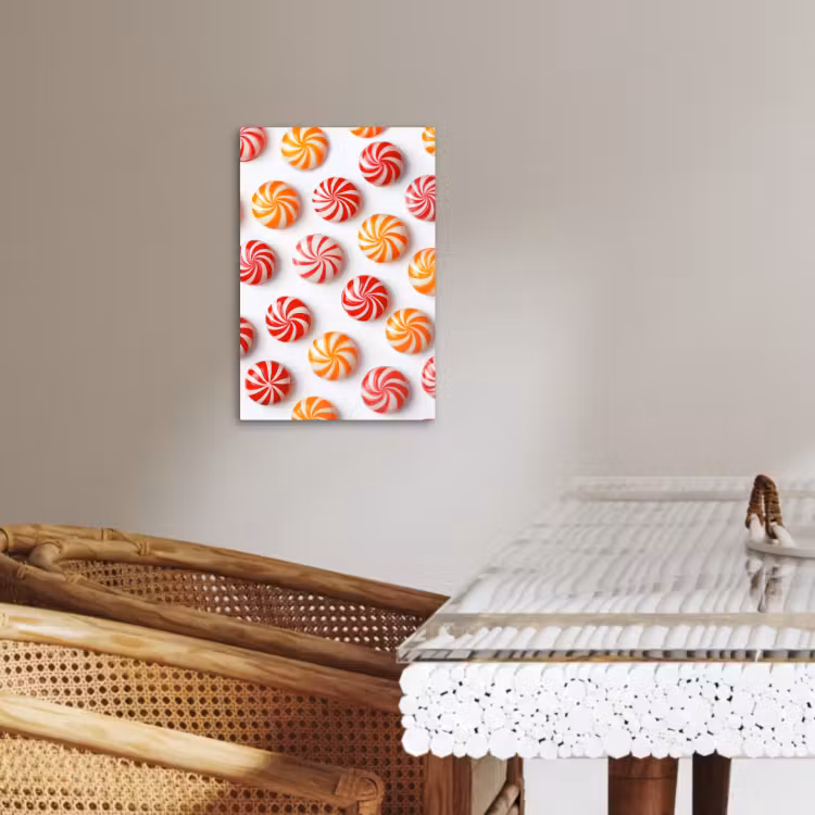 KitchenYeah - Cocina - Lienzo - Caramelo - Patrón - Rojo - Naranja — 2