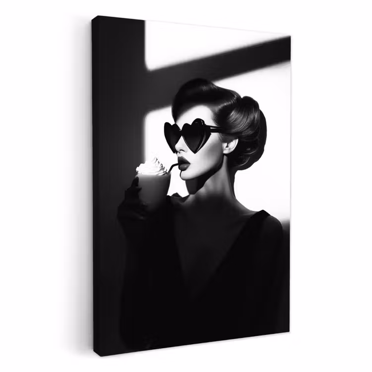 KitchenYeah - Cocina - Lienzo - Mujer - Negro - Corazón — 1