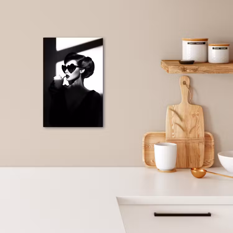 KitchenYeah - Cocina - Lienzo - Mujer - Negro - Corazón — 2