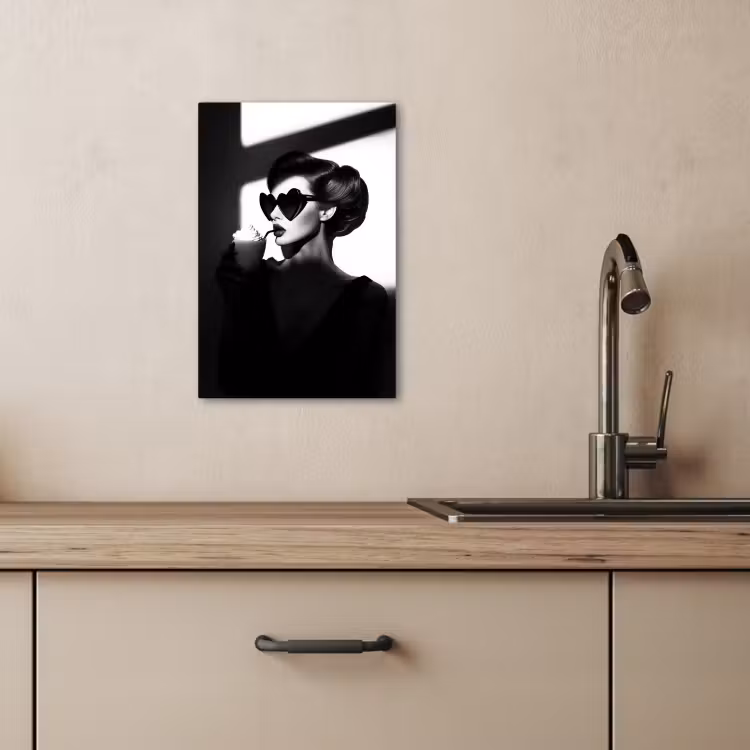 KitchenYeah - Cocina - Lienzo - Mujer - Negro - Corazón — 3