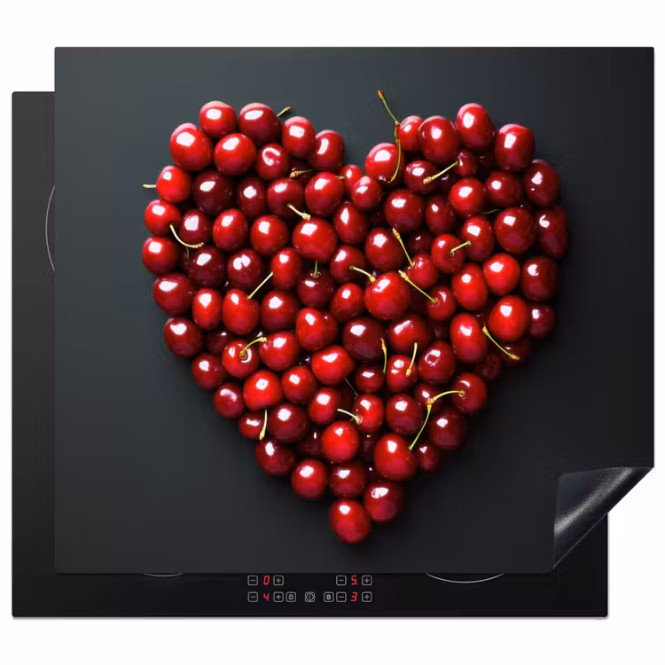 Protector de inducción - Cereza - Corazón - Rojo - Negro — 1