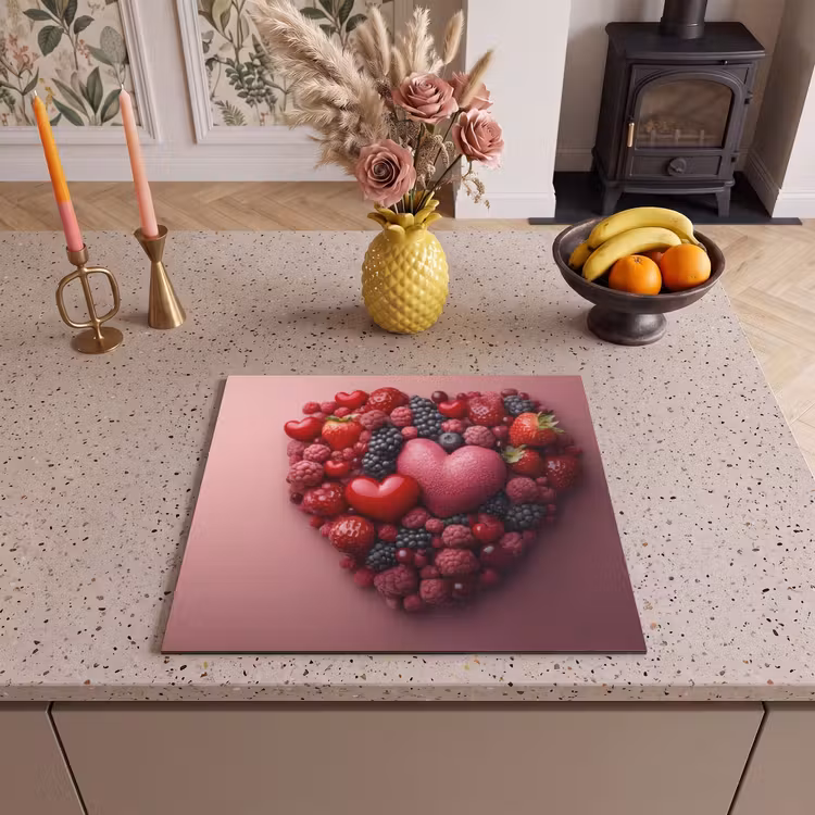 Protector de inducción - Frutas - Corazones - Fresas - Frambuesas - Arándanos — 3
