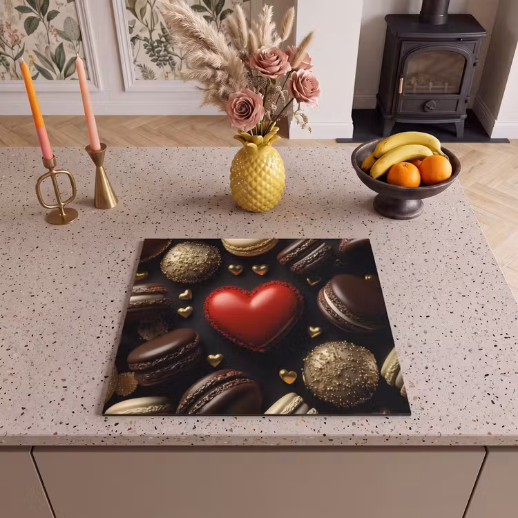 Protector de inducción - Macarrones - Rojo - Corazón — 3