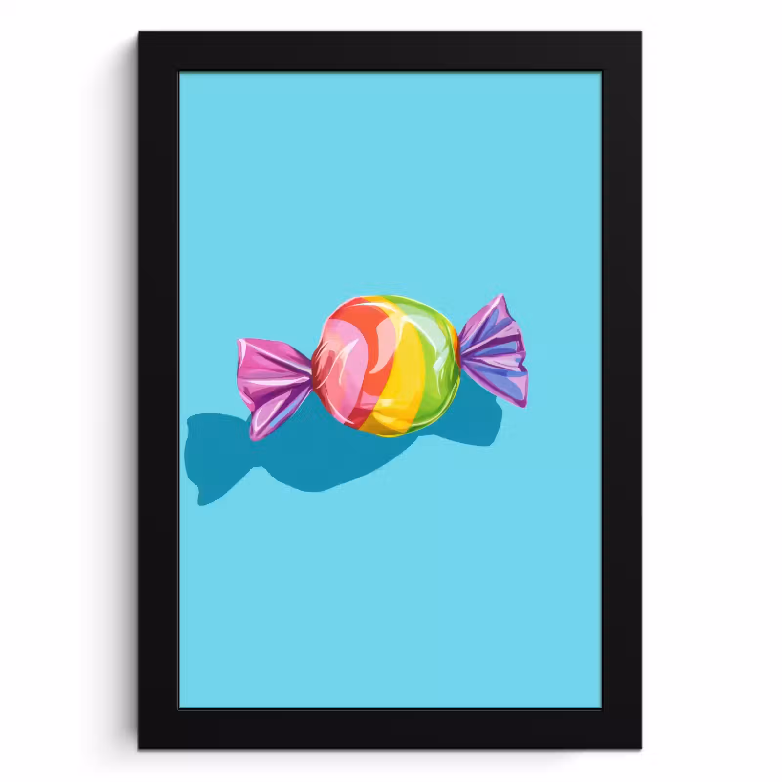 Cuadros enmarcados - Azul - Caramelo - Arco iris — 1