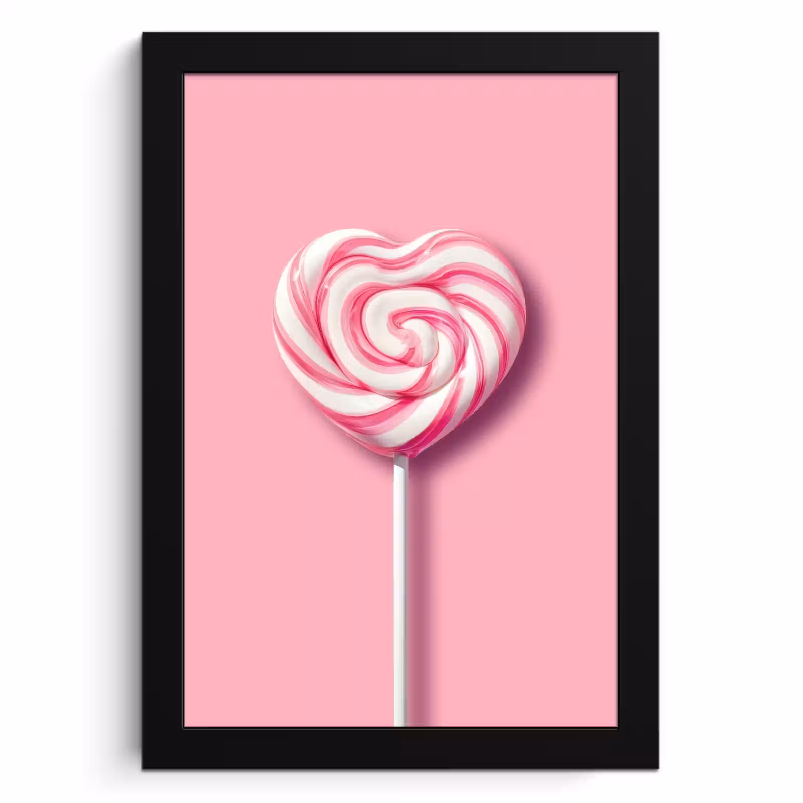 Cuadros enmarcados - Caramelo - Piruleta - Corazón - Rosa — 1