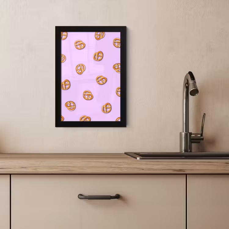 Cuadros enmarcados - Pretzels - Alimentación - Morado — 4