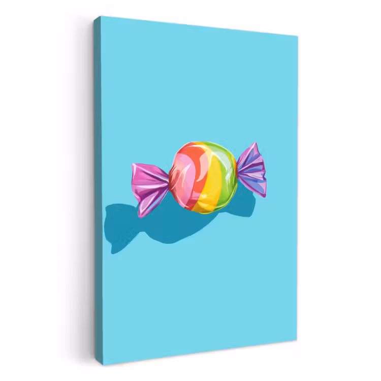 KitchenYeah - Cocina - Lienzo - Azul - Caramelo - Arco iris — 1