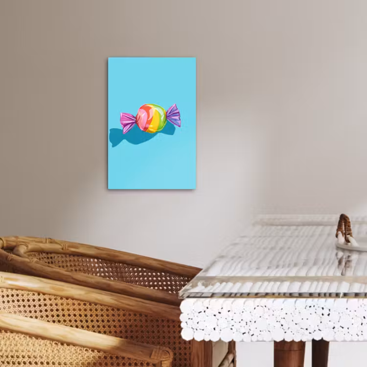 KitchenYeah - Cocina - Lienzo - Azul - Caramelo - Arco iris — 2