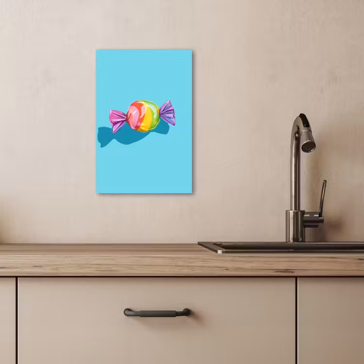 KitchenYeah - Cocina - Lienzo - Azul - Caramelo - Arco iris — 4