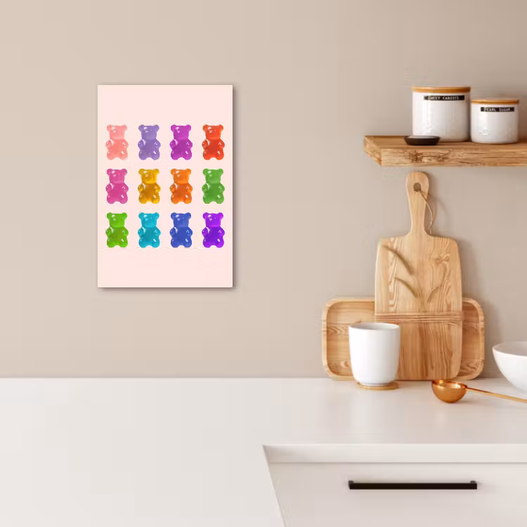 KitchenYeah - Cocina - Lienzo - Oso - Colorido - Caramelo — 2