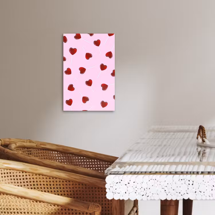 KitchenYeah - Cocina - Lienzo - Rosa - Corazón - Piruleta - Caramelo — 2