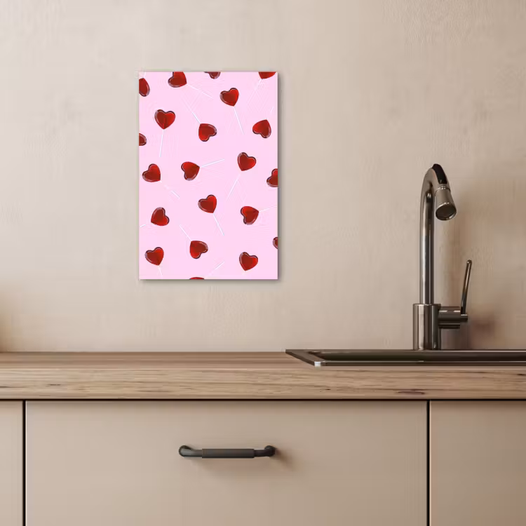 KitchenYeah - Cocina - Lienzo - Rosa - Corazón - Piruleta - Caramelo — 4