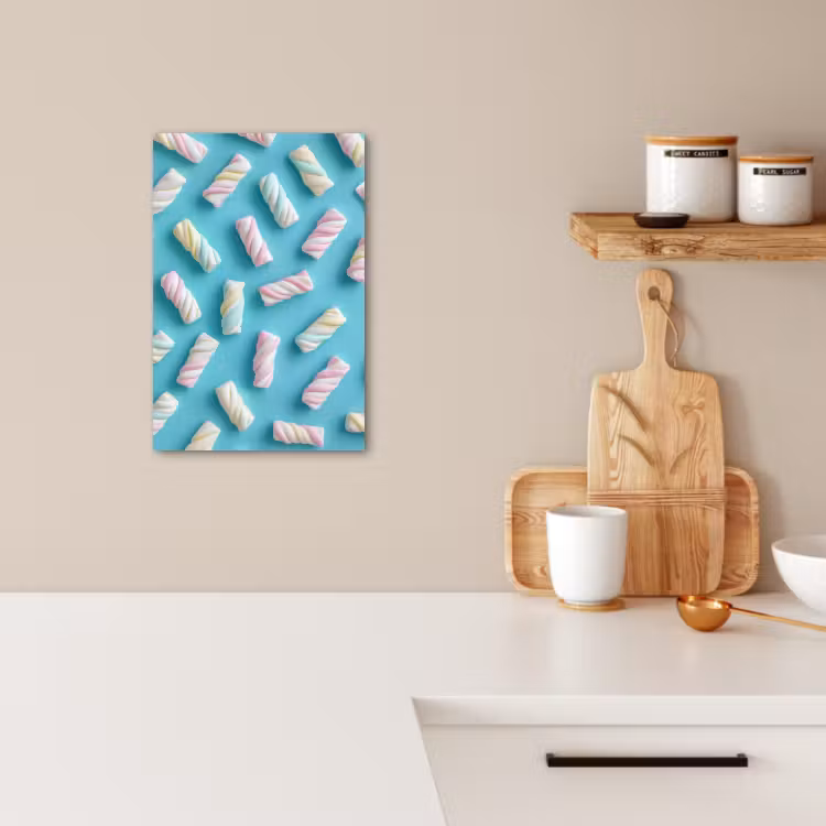 KitchenYeah - Cocina - Lienzo - Tocino - Pastel - Caramelo - Azul — 2