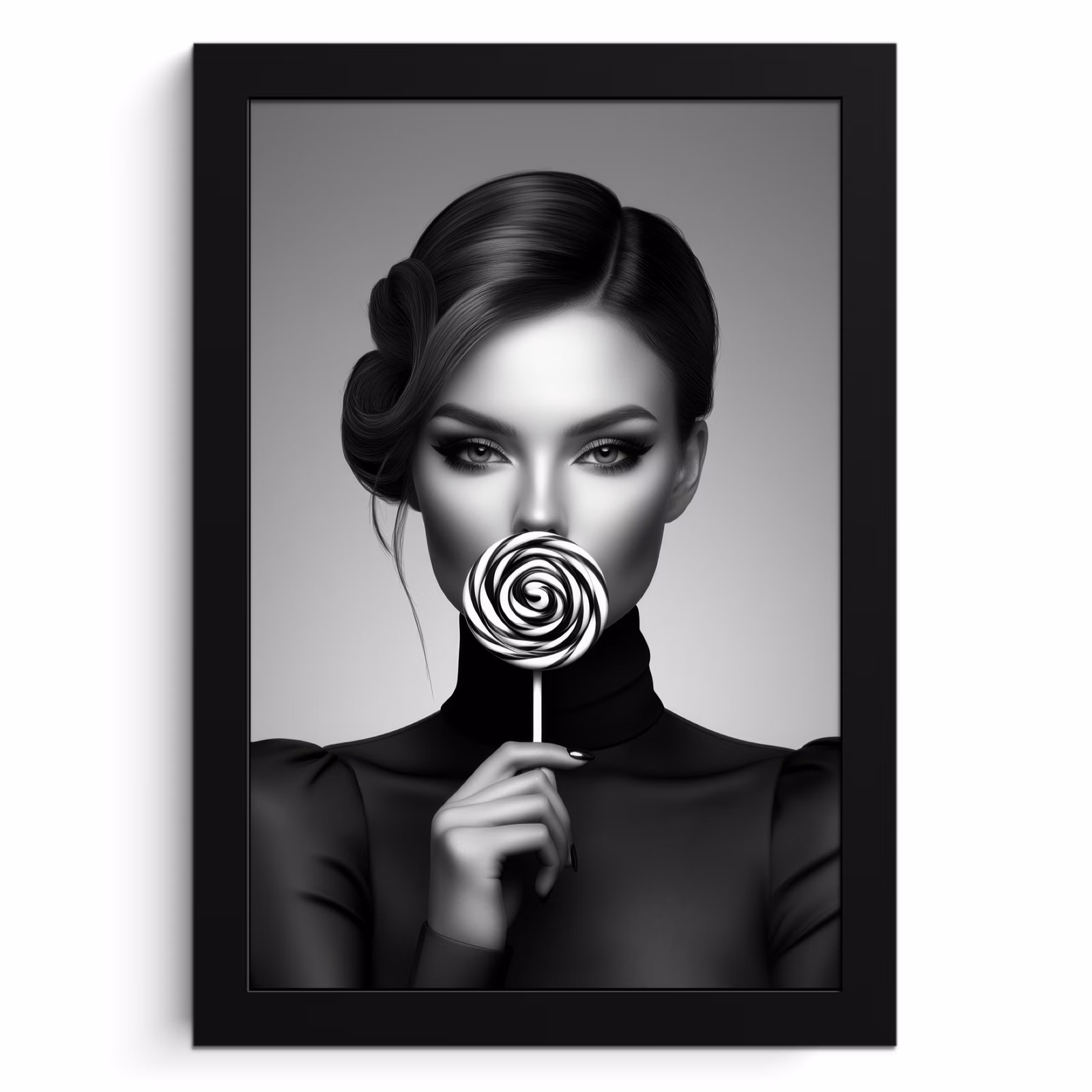 Cuadros enmarcados - Mujer - Lolly - Negro — 1