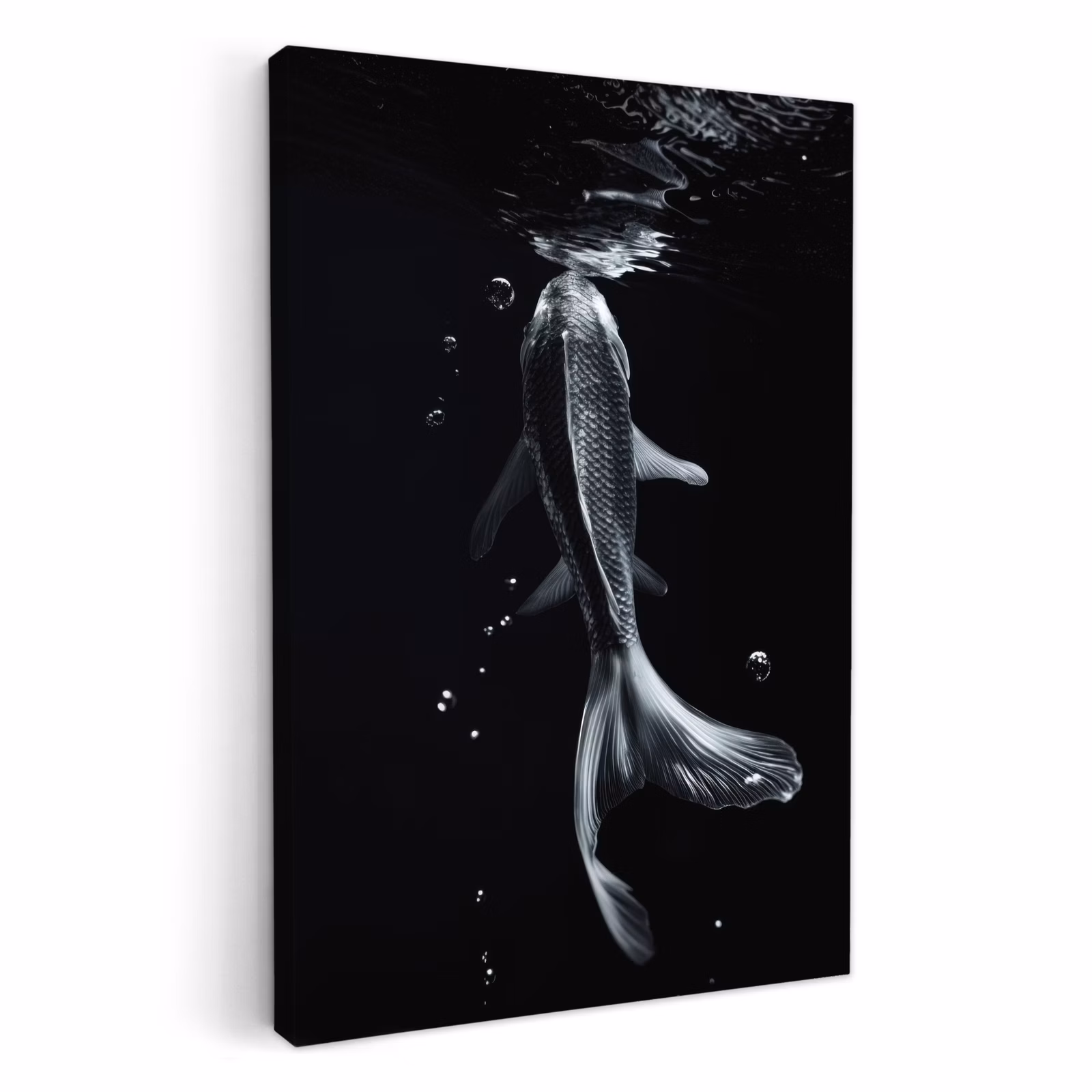 KitchenYeah - Cocina - Lienzo - Koi - Pez - Agua - Negro — 1