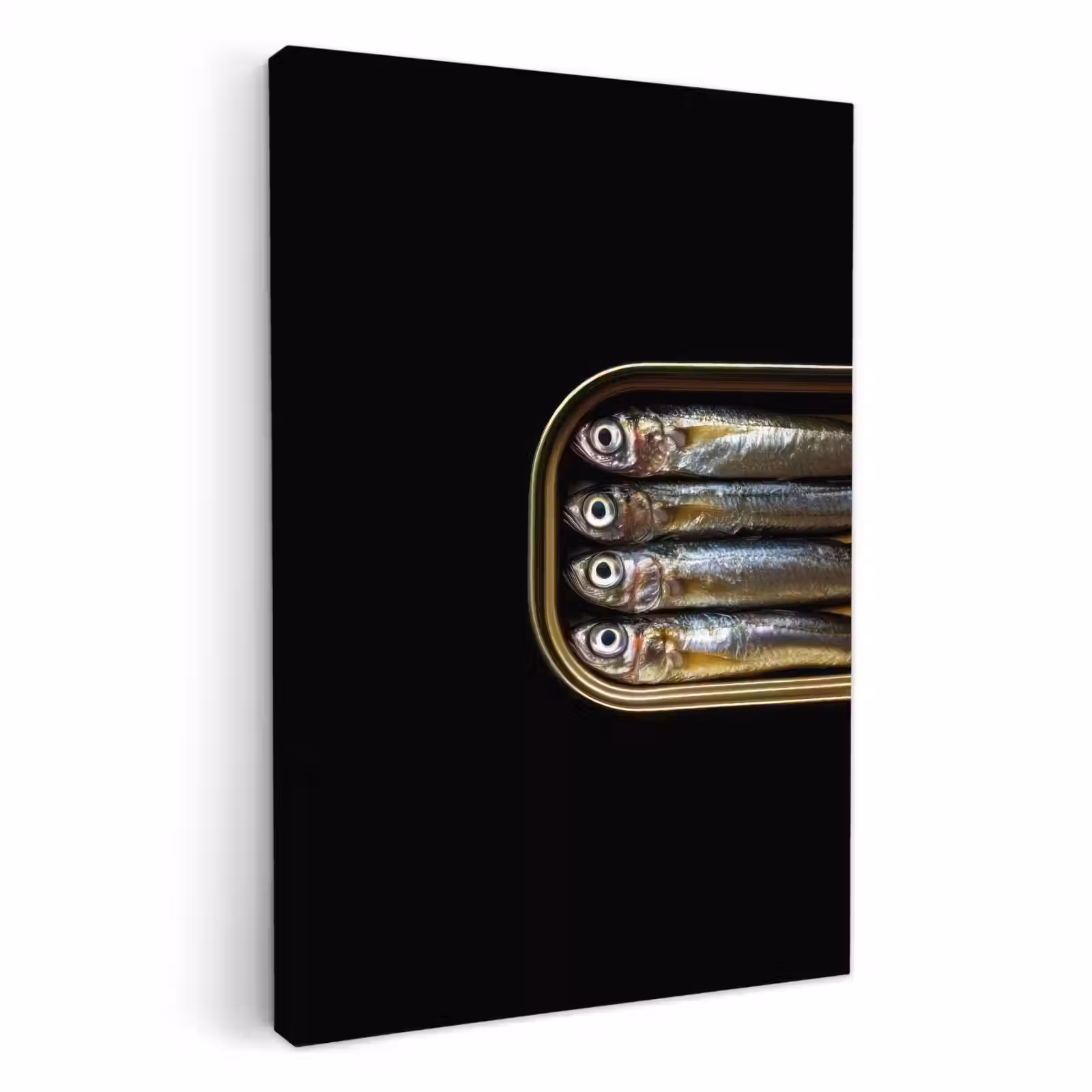 KitchenYeah - Cocina - Lienzo - Sardinas - Lata - Negro - Pescado — 1