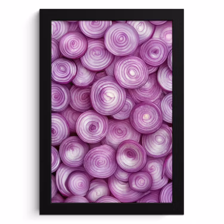 Cuadros enmarcados - Morado - Cebollas - Primer plano — 1