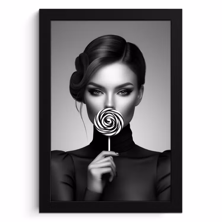 Cuadros enmarcados - Mujer - Lolly - Negro — 1