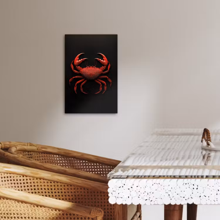 KitchenYeah - Cocina - Lienzo - Cangrejo - Rojo - Pescado - Crustáceos — 1