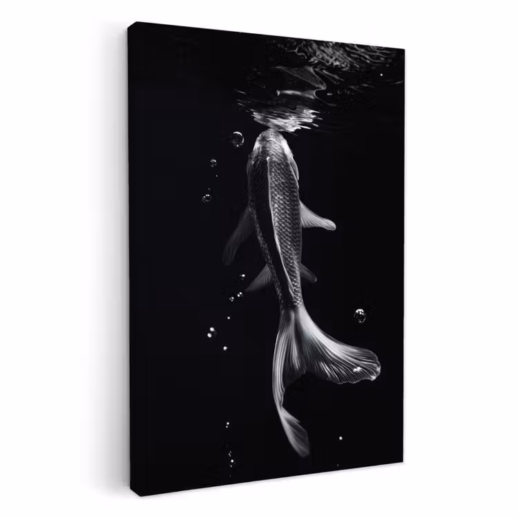 KitchenYeah - Cocina - Lienzo - Koi - Pez - Agua - Negro — 1