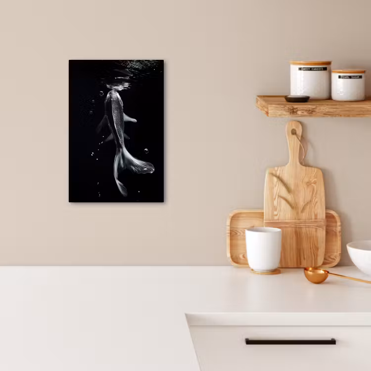 KitchenYeah - Cocina - Lienzo - Koi - Pez - Agua - Negro — 3
