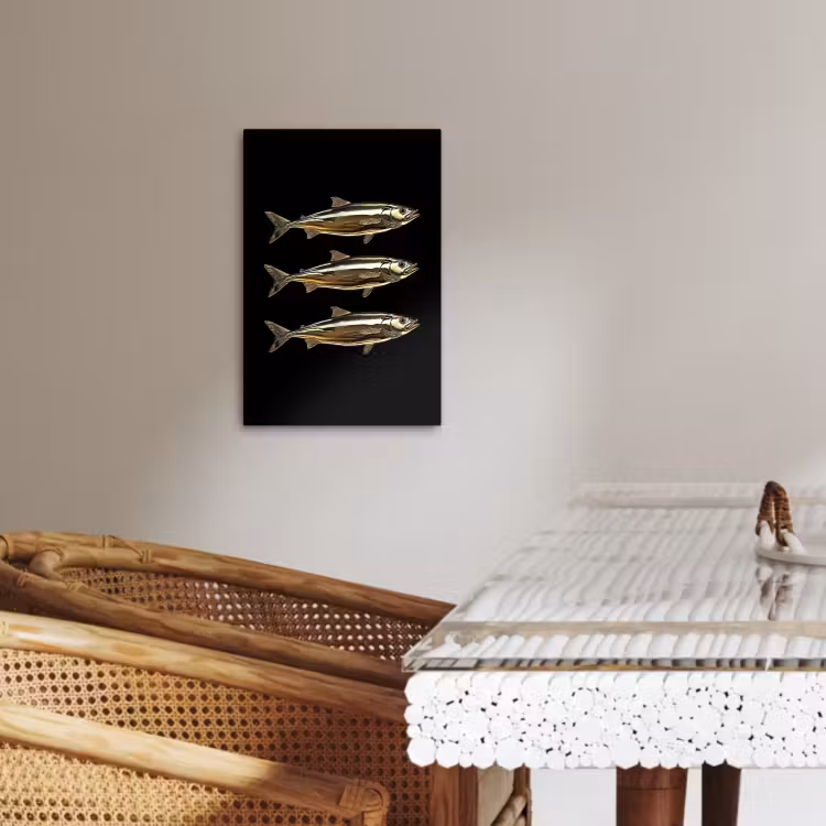 KitchenYeah - Cocina - Lienzo - Piscis - Oro - Negro — 2