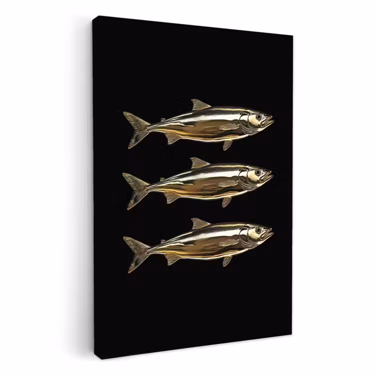 KitchenYeah - Cocina - Lienzo - Piscis - Oro - Negro — 3