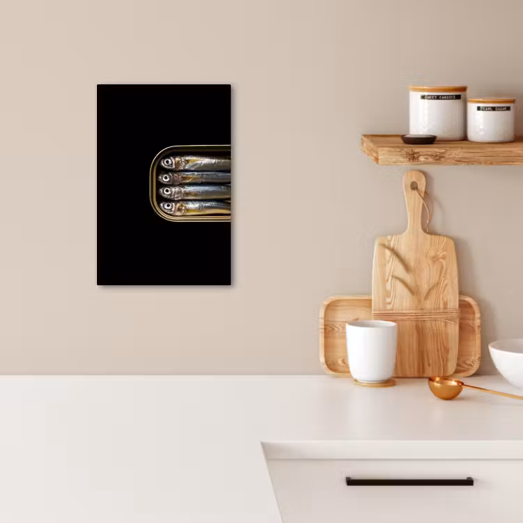 KitchenYeah - Cocina - Lienzo - Sardinas - Lata - Negro - Pescado — 4