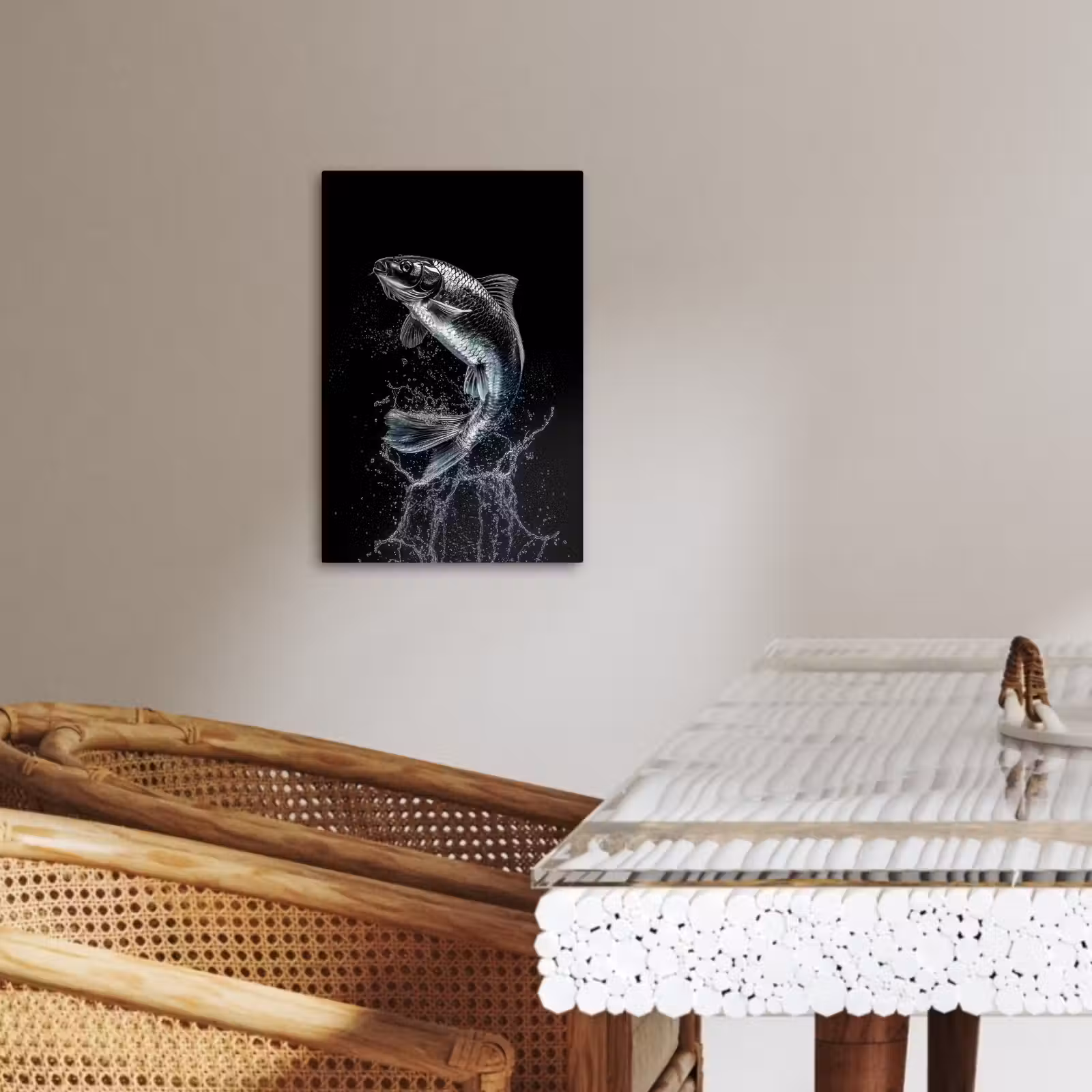 KitchenYeah - Cocina - Lienzo - Peces - Koi - Negro - Agua — 1