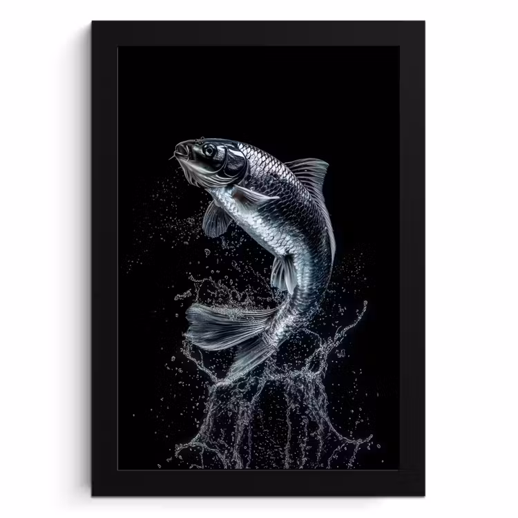 Cuadros enmarcados - Peces - Koi - Negro - Agua — 1