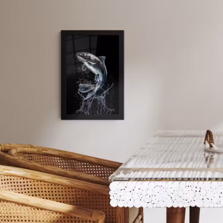 Cuadros enmarcados - Peces - Koi - Negro - Agua — 2