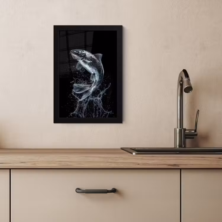 Cuadros enmarcados - Peces - Koi - Negro - Agua — 3
