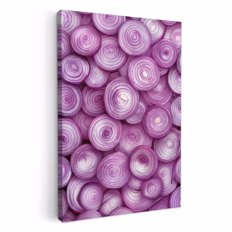 KitchenYeah - Cocina - Lienzo - Morado - Cebollas - Primer plano — 1
