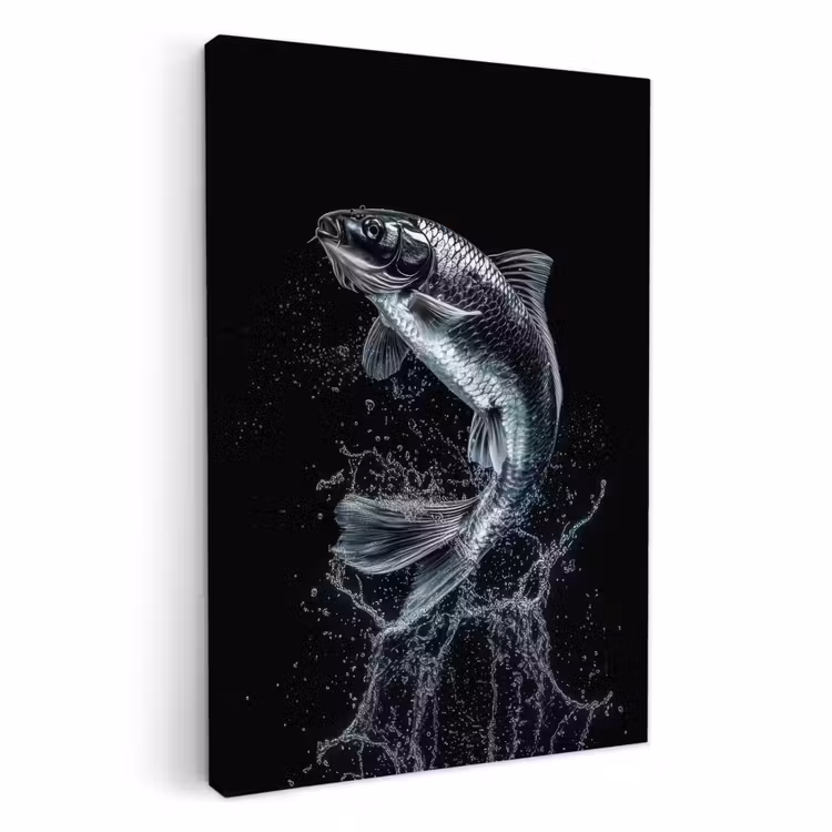 KitchenYeah - Cocina - Lienzo - Peces - Koi - Negro - Agua — 2