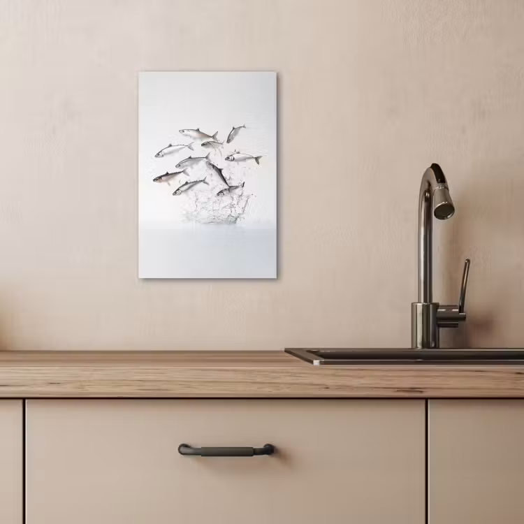 KitchenYeah - Cocina - Lienzo - Pez - Agua - Blanco — 4