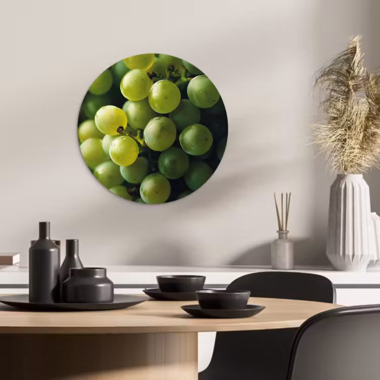 KitchenYeah - Cocina - Círculo mural Forex - Uvas - Racimo - Verde — 2