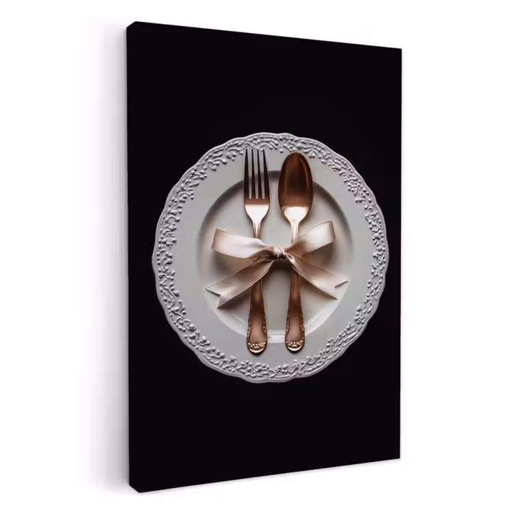 KitchenYeah - Cocina - Lienzo - Rosa - Lazo - Cubiertos — 1