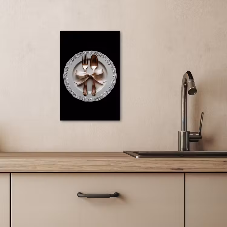 KitchenYeah - Cocina - Lienzo - Rosa - Lazo - Cubiertos — 2