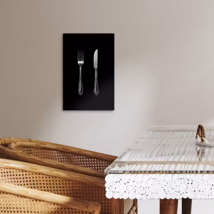 KitchenYeah - Cocina - Lienzo - Tenedor - Cuchillo - Plata — 3