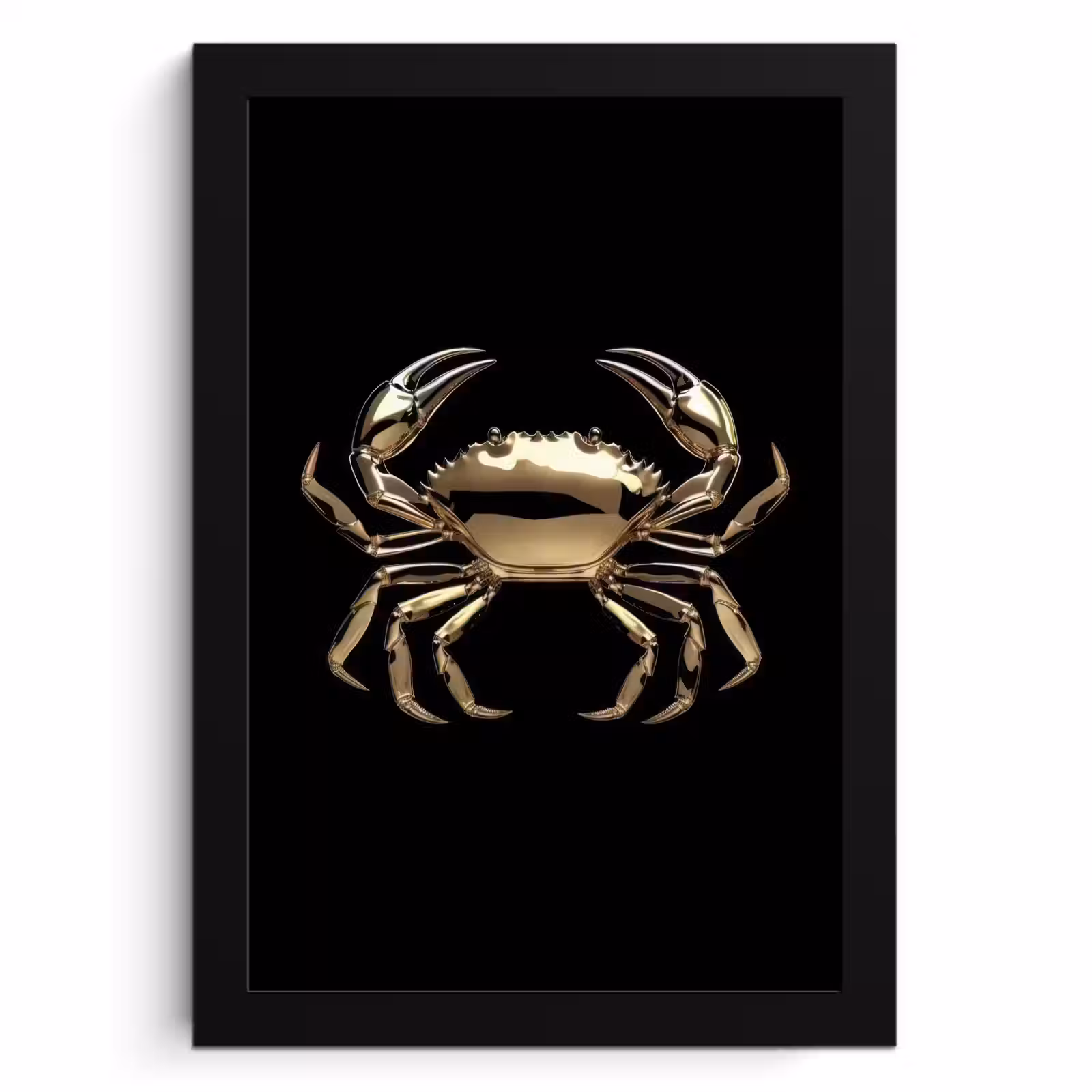 Cuadros enmarcados - Oro - Cangrejo - Animales - Negro — 1
