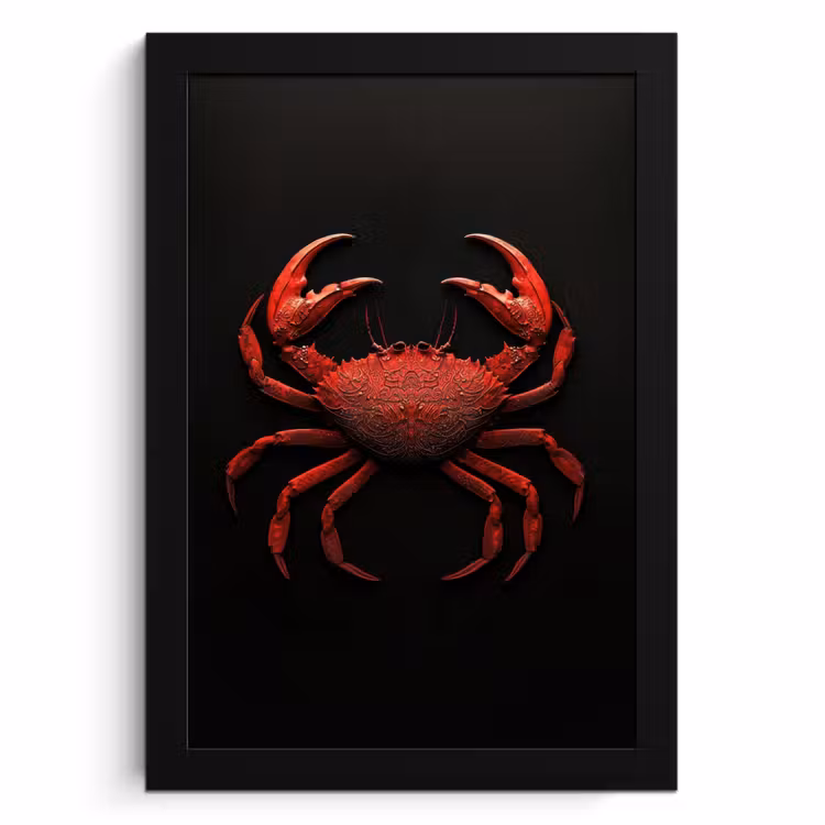 Cuadros enmarcados - Cangrejo - Rojo - Pescado - Crustáceos — 1