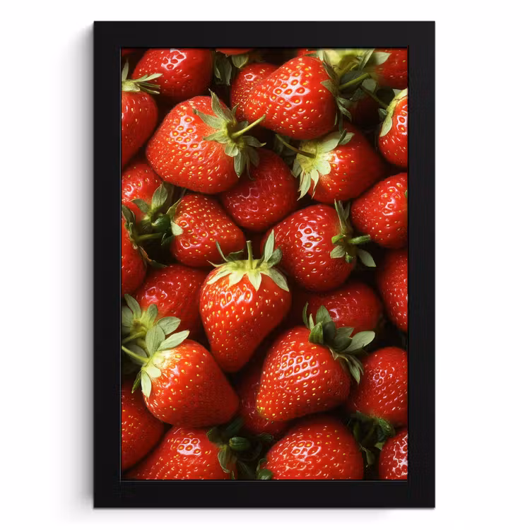 Cuadros enmarcados - Fresa - Fruta - Rojo — 1