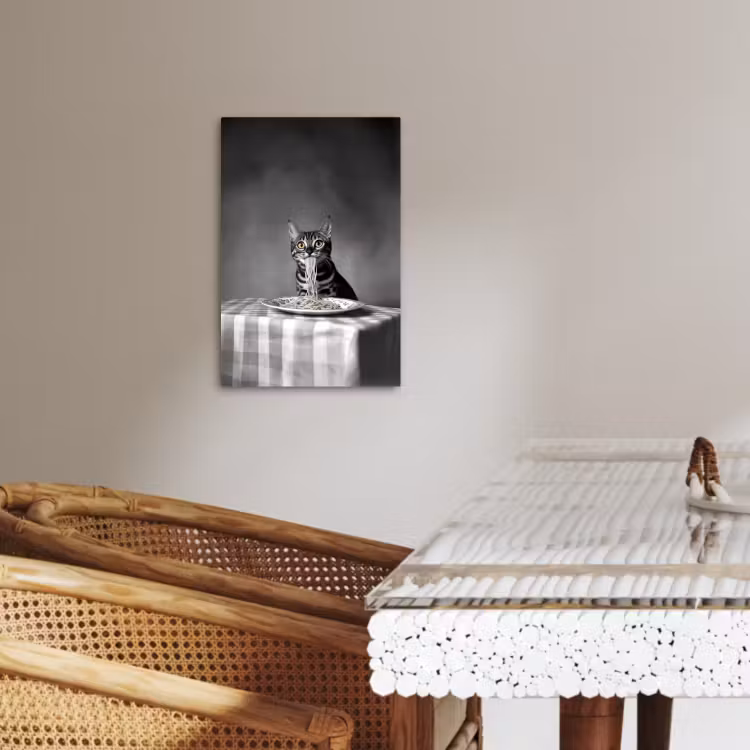 Lienzos decorativos - Bengala - Gato - Mantel - Negro - Blanco - Animal — 3