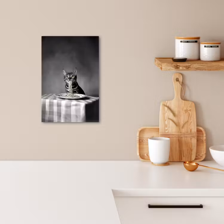 Lienzos decorativos - Bengala - Gato - Mantel - Negro - Blanco - Animal — 4