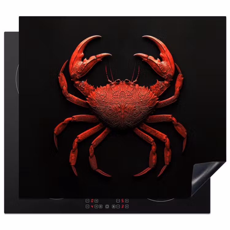 Protector de inducción - Cangrejo - Rojo - Pescado - Crustáceos — 1