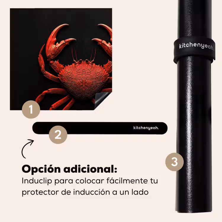 Protector de inducción - Cangrejo - Rojo - Pescado - Crustáceos — 8