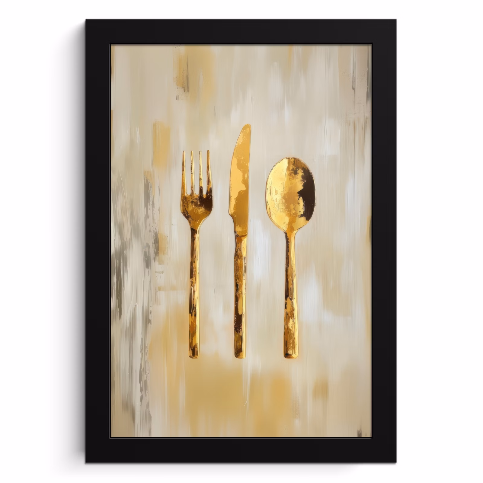 Cuadros enmarcados - Pintura - Oro - Cubiertos — 1