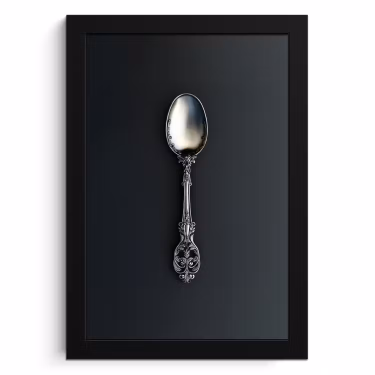 Cuadros enmarcados - Cuchara - Plata - Metal — 1